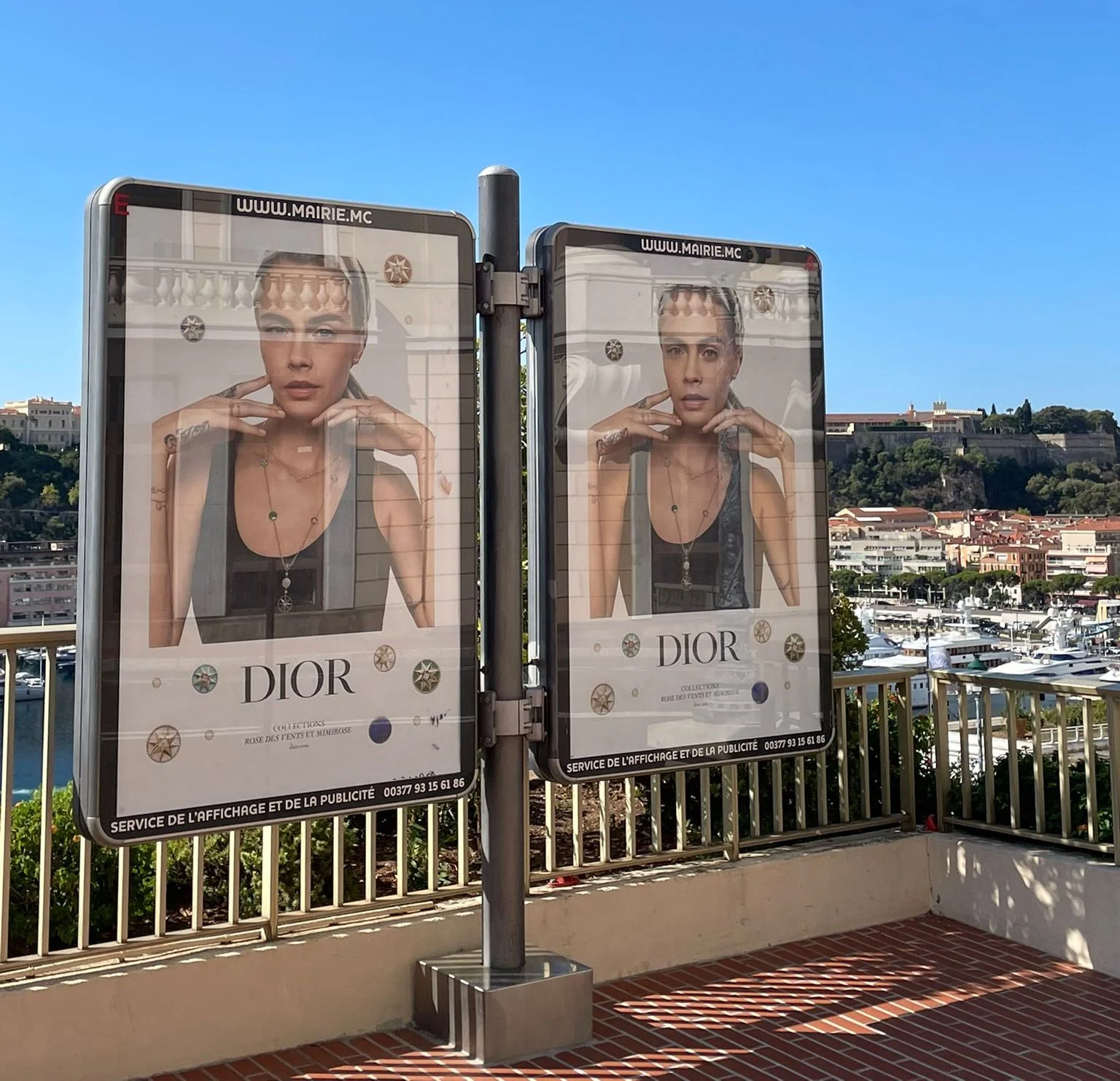 Campagne d'affichage Dior en principauté de Monaco